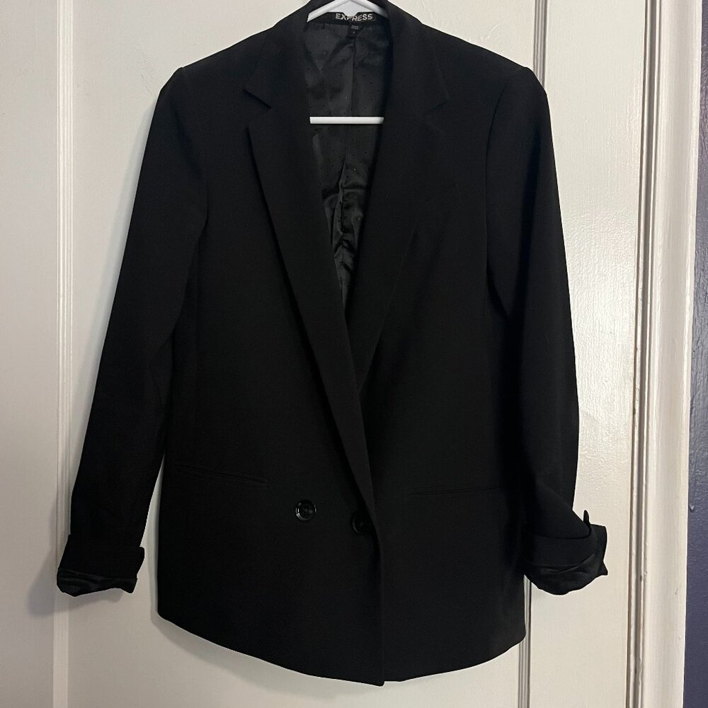 Express Black Double Breasted Blazer Size 0